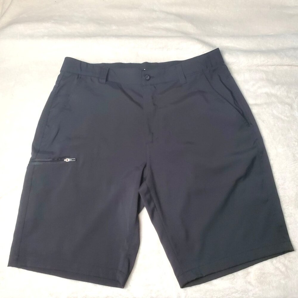 Mens Black Stretch Golf Shorts Size 34